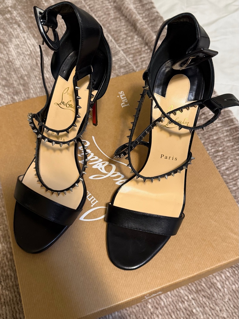 Christian Louboutin Black Choca Lux 120